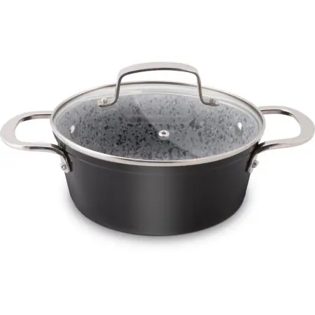 Pot Non-stick GRANIT  Aluminum with Granite Coating 18cm 1.6lt Lamart LT1252