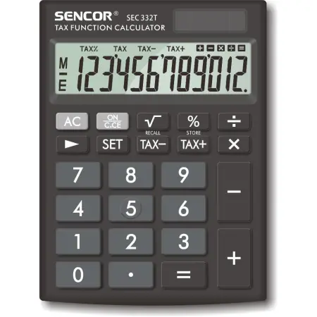 Calculator Dual 12 Digit LCD Display Sencor SEC 332 T