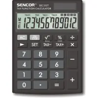 Calculator Dual 12 Digit LCD Display Sencor SEC 332 T