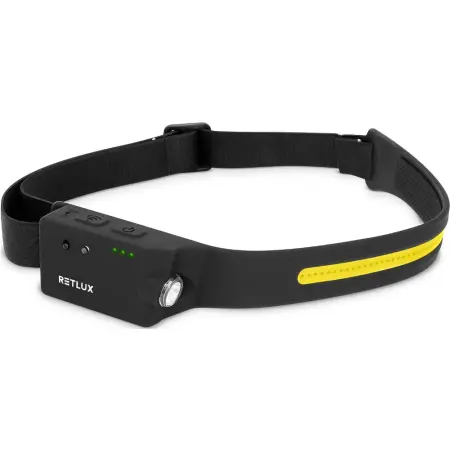 Rechargeable Headlamp Retlux RPL 700 350 Lumens IP43 with Motion Sensor 1200mAh