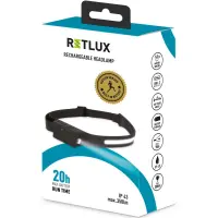 Rechargeable Headlamp Retlux RPL 700 350 Lumens IP43 with Motion Sensor 1200mAh