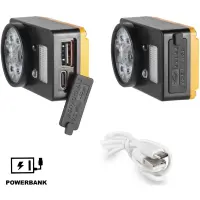 Rechargeable Headlamp Retlux RPL 702 120 Lumens IP44 with Extra COB lighting 200lm and Power Bank Function