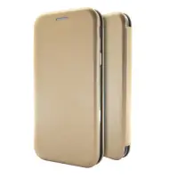 Book Case Ancus Magnetic Curve for Xiaomi Redmi A3TPU Gold