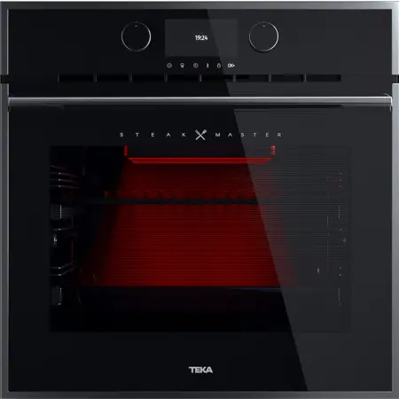 TEKA Built-in Pyrolytic Oven with Special Grill & Cast Iron Grill 71lt 60cm STEAKMASTE Black