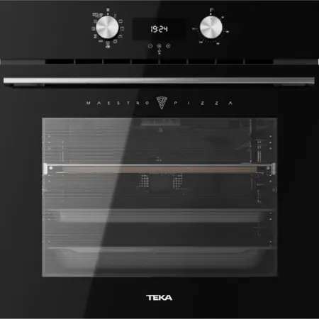 Built-in TEKA Pyrolytic Oven with SurroundTemp 340ºC MaestroPizza 70lt 60cm HLB 8510 P Black