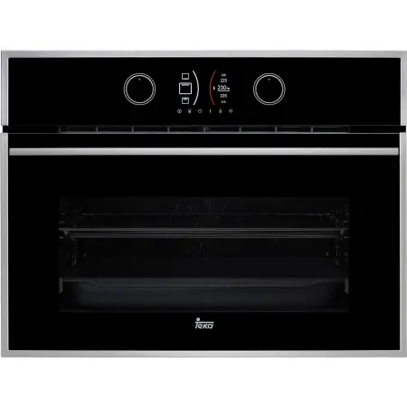 Built-in TEKA Compact Oven & Microwave Oven 40lt 45.5x60cm HLC 844 C Black/Silver