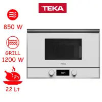 TEKA Built-in Microwave Oven with Grill and Ceramic Base 22lt 39x60cm ML 822 BIS L White