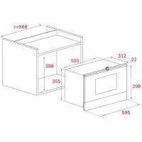 TEKA Built-in Microwave Oven Grill and Ceramic Base 22lt 39x60cm MWR 22 VB 
Vanilla Brass