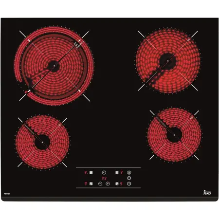 Built-in TEKA Ceramic Hob Standalone 4 Zones with Locking Function 60cm TZ 6420 Black