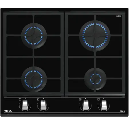 TEKA Built-in Ceramic Gas Hob Autonomic 4 Zones & 9Adjustment Levels 60cm GZC 64300 XBA Black