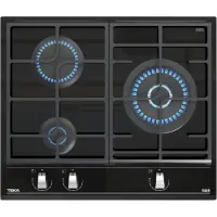 TEKA Built-in Ceramic Gas Hob Autonomic 3 Zones & 9Adjustment Levels 60cm GZC 63310 XBA Black