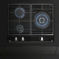 TEKA Built-in Ceramic Gas Hob Autonomic 3 Zones & 9Adjustment Levels 60cm GZC 63310 XBA Black