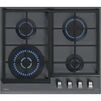 Built-in Glass TEKA Gas Hob 4 Zones with 9 Adjustment Levels 60cm GZC 64320 XBA ST Urban Grey