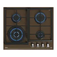 Built-in Glass TEKA Gas Hob 4 Zones with 9 Adjustment Levels 60cm GZC 64320 XBA LB Urban Brown