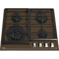 Built-in Glass TEKA Gas Hob 4 Zones with 9 Adjustment Levels 60cm GZC 64320 XBA LB Urban Brown