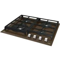 Built-in Glass TEKA Gas Hob 4 Zones with 9 Adjustment Levels 60cm GZC 64320 XBA LB Urban Brown