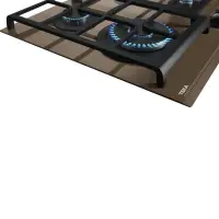 Built-in Glass TEKA Gas Hob 4 Zones with 9 Adjustment Levels 60cm GZC 64320 XBA LB Urban Brown