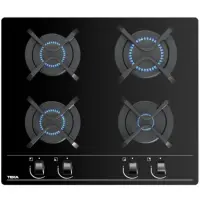 Built-in Glass TEKA Gas Hob 4 Zones No Frame 60cm GBC 64000 KBA Black