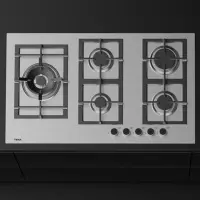 Built-in Stainless Steel TEKA Gas Hob Autonomous 5 Zones 86cm EFX 90.1 5G AI AL DR Silver