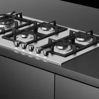 Built-in Stainless Steel TEKA Gas Hob Autonomous 5 Zones 86cm EFX 90.1 5G AI AL DR Silver