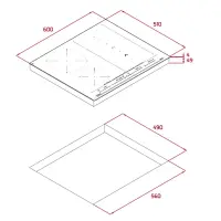 Built-in Induction Hob TEKA 4 Zones with Flex & Multislider Control 60cm IZS 66800 MST Black