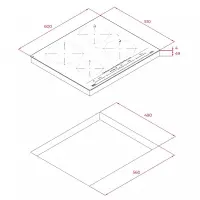 Built-in Induction Hob TEKA 4 Zones Mono Slider Control & Power Plus Function 60cm IBC 64100 S Black