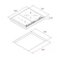 Built-in Induction Hob TEKA 3 Zones Multislider Flex Control with Slide Cooking 60cm IZS 67620 MST Black