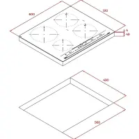 Built-in Induction Hob TEKA 4 Zones Multislider 60cm IZC 64630 BK MST Urban Black