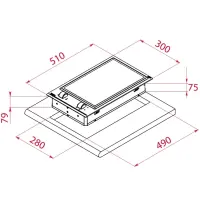 TeppanYaki Built-in Hob Domino TEKA 2 Zones VarioPro Series 30cm YZC 32600 XFL BK Black