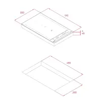 Domino Built-in Induction Hob TEKA 2 Zones Flex Multislider 30cm IZS 34700 MST Black