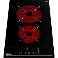 Built-in Domino TEKA Ceramic Hob 2 Zones High Light Touch Sensors 30cm TZC 32320 BK TTC Black