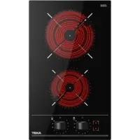 Built-in Domino TEKA Ceramic Hob 2 Zones with Ergonomic Switches 30cm TBC 32000 XFL BK Black