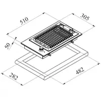 Domino TEKA Built-in Stainless Steel Hob 30.5cm EFX 30.1 GRILL BBQ Silver