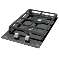 Built-in Glass Domino TEKA Gas Hob 2 Zones with 9 Adjustment Levels 30cm GZC 32300 XBA Black