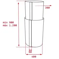 TEKA Chimney Vent EcoPower 3+1 Speeds 771m3/h 40cm CC 485 Silver