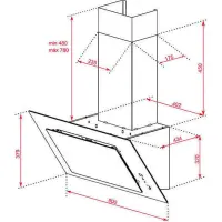 TEKA Wall Chimney Hood Inclined & Perimeter Extraction FreshAir 60cm DVT DVT 68660 Black