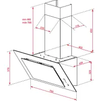 TEKA Wall Chimney Hood Inclined & Perimeter Extraction FreshAir 70cm DVT 78660 White