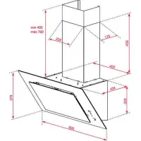 TEKA Wall Chimney Hood Inclined & Perimeter Extraction FreshAir 60cm DVT DVT 68660 White