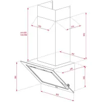 Hood TEKA Wall Chimney Inclined with Perimeter Absorption 90cm DLV 98660 ST Urban Grey