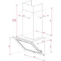 Hood TEKA Wall Chimney Inclined with Perimeter Absorption 60cm DLV 68660 ST Urban Grey