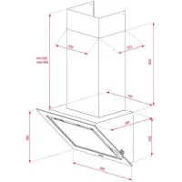 Hood TEKA Wall Chimney Inclined with Perimeter Absorption 90cm DLV 98660 WH Urban White Marble