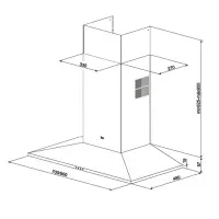 Hood Chimney Wall TEKA EcoPower 3+1 Speeds 760m3/h 90cm TIKAL DSS 985 Silver