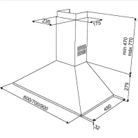 TEKA Wall Chimney Extractor 4 Speeds & Dual Suction Turbine 650m3/h 60cm DBP 60 PRO Silver