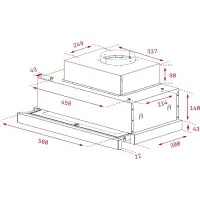 Pull-out hood TEKA EcoPower 5+1 Speeds 730m3/h 60cm CNL 6815 PLUS Silver