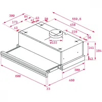 Pull-out Hood TEKA EcoPower 5+1 Speeds 385m3/h 60cm CNL 6415 PLUS White