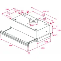 Pull-out Hood TEKA EcoPower 5+1 Speeds 385m3/h 60cm CNL 6415 PLUS Black