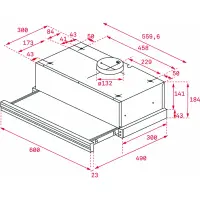 Pull-out Hood TEKA EcoPower 2 +1 Speeds 385m3/h 60cm CNL 6415  INOX