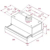 TEKA Sliding Hood 2 Speeds Dual Suction Turbine 304m3/h 60cm TL 6310 WH White