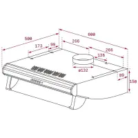 TEKA Hood 3 Speeds and 2 Motors 375m3/h 60cm C 6420 INOX Silver