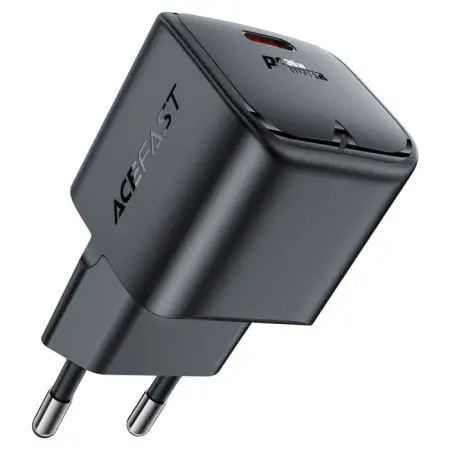 Travel Charger Acefast A77 Fast Charging USB-C Mini PD30W GaN Μαύρο